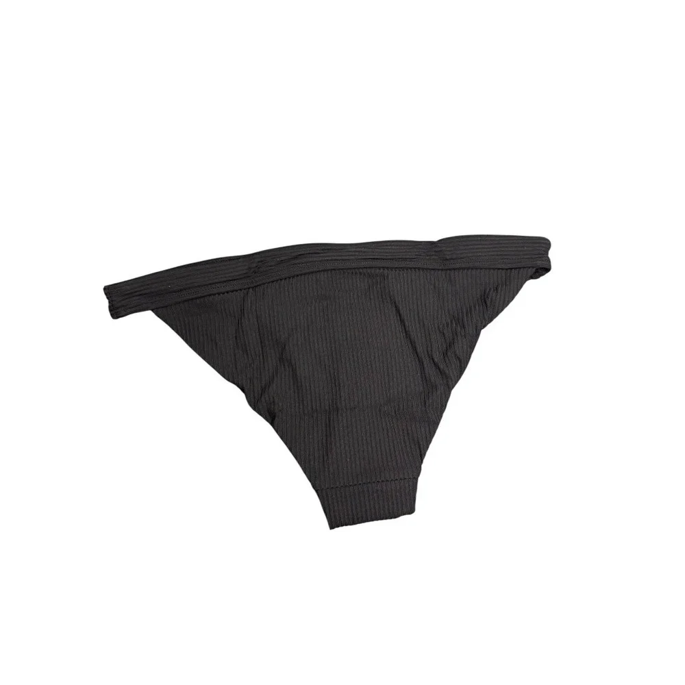 Andie Swim Banded Ribbed Cheeky Bikini Bottom Black Medium M NWT - Picture 6 of 9